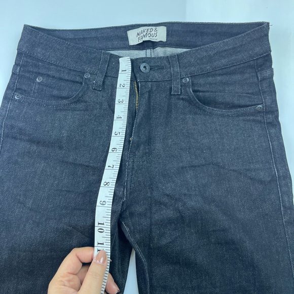 Naked & Famous Denim Ash Black Stretch Jeans - Super Guy N272-19 - Picture 7 of 8